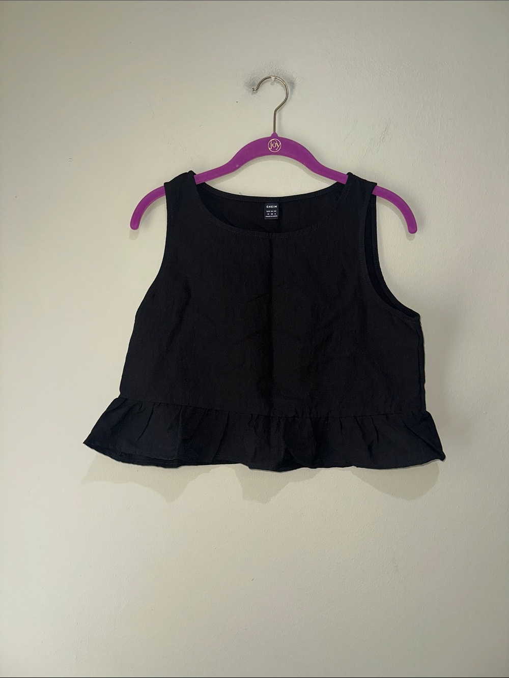 🎆3 for $10 SHEIN Black Sleeveless crop Top
